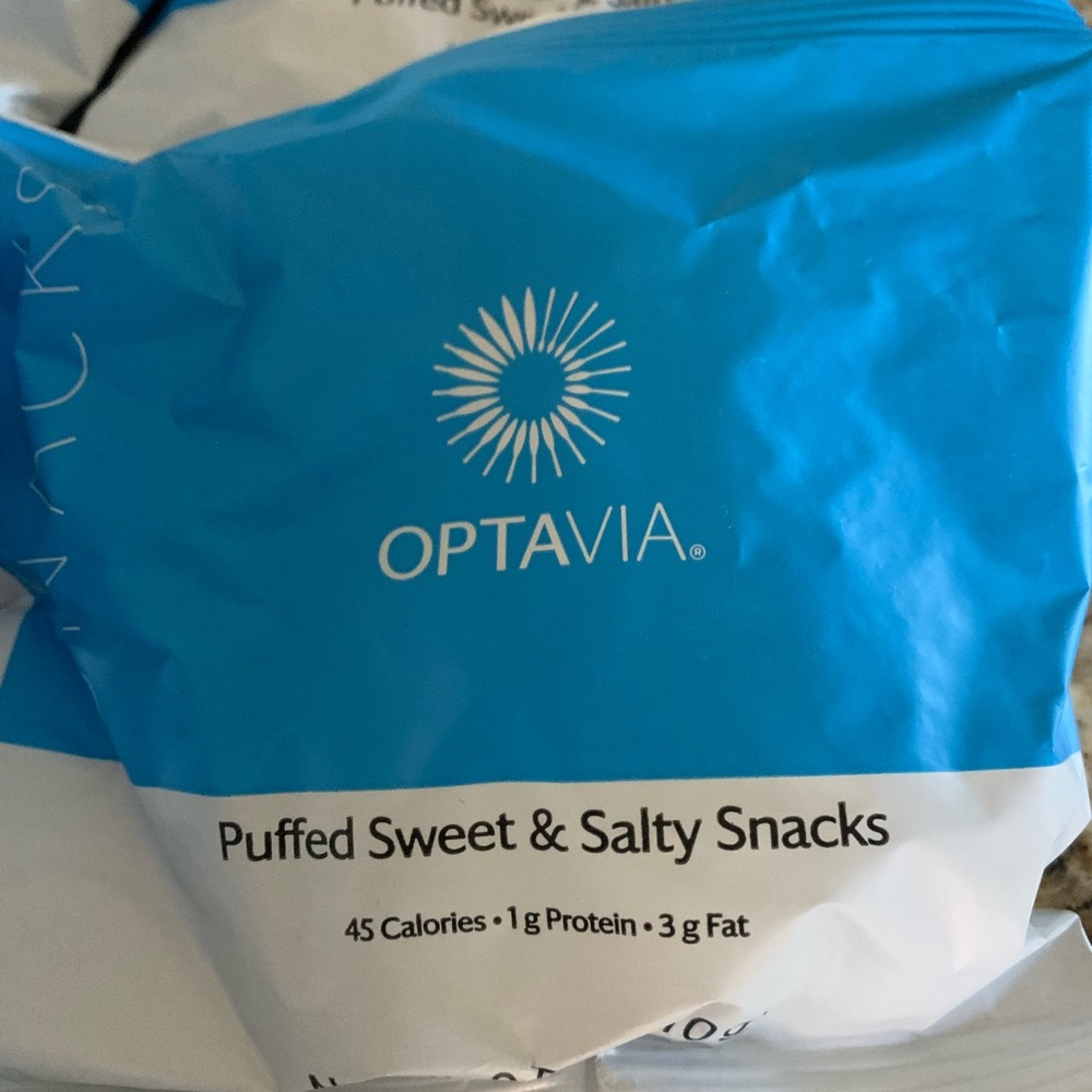 5 bags of Optavia Puffed Sweet & Salty snacks